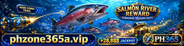 PH365 Fishing banner with underwater arcade pursuit imagery